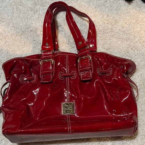 Dooney & Bourke Cherry Red Patent Tote - Picture 1 of 9
